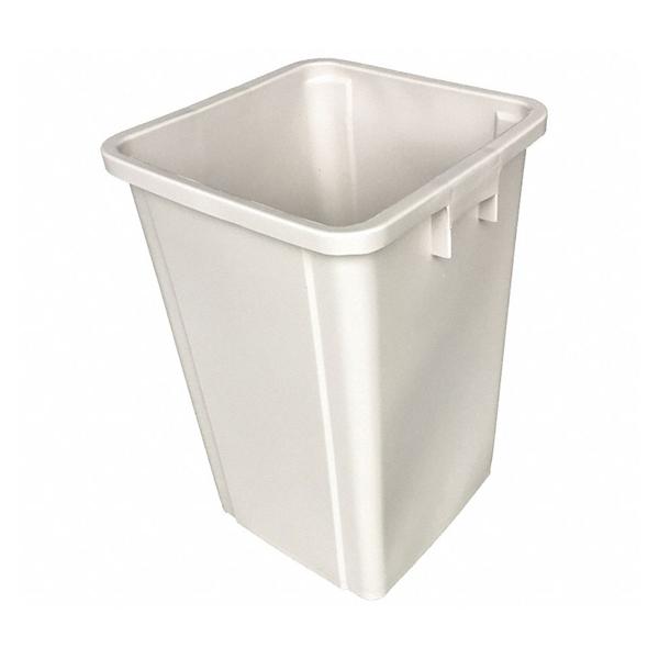 Can Trash Polyethylene 19gal No Lid Frost Coated Beige Square Ea